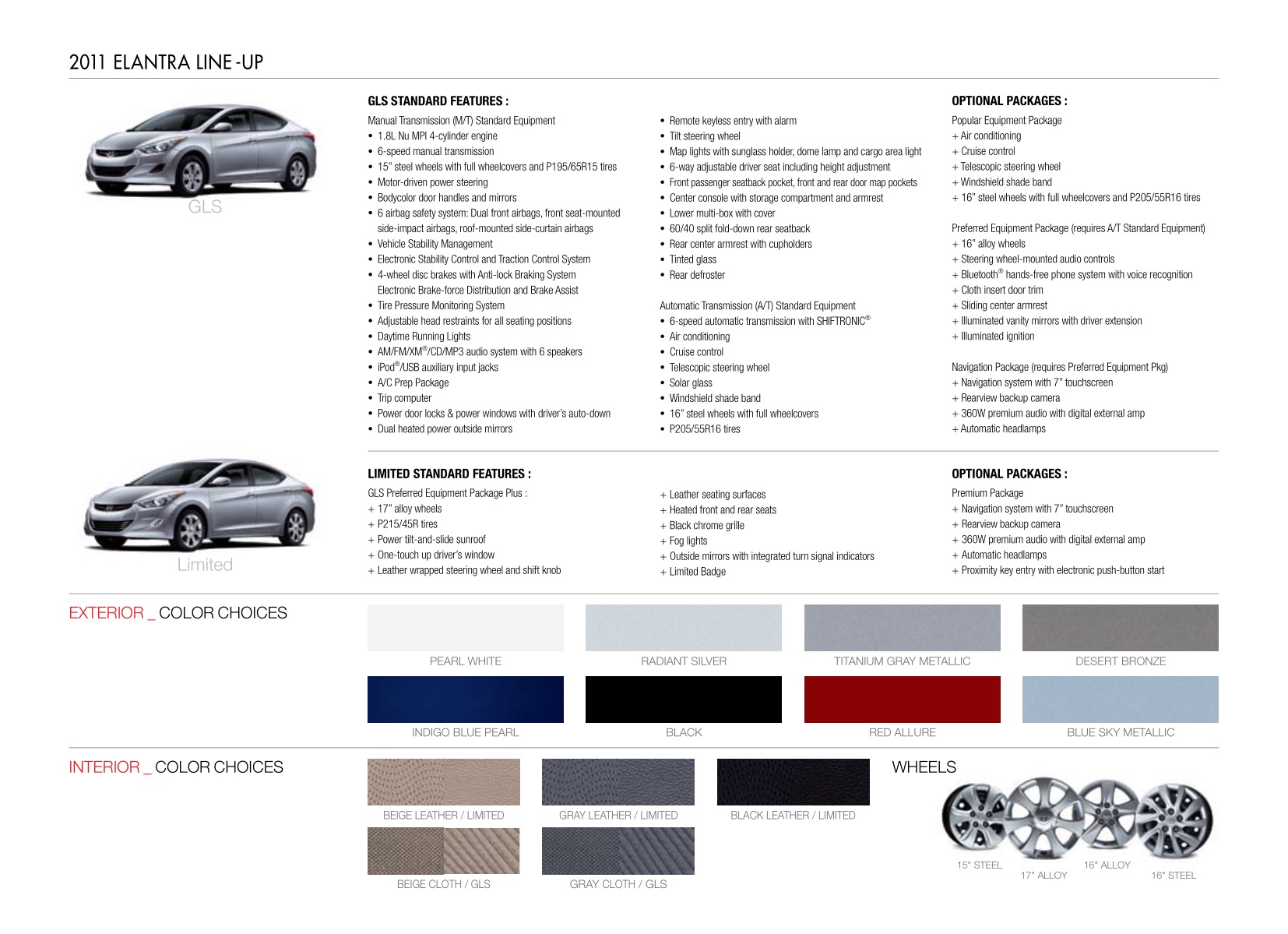 2011 Hyundai Elantra Brochure Page 16